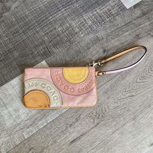 Pink Pastel Coach Wristlet